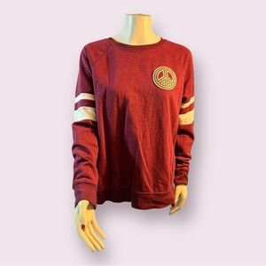Peace Symbol Burgundy Old Navy Women’s Sweatshirt Size Medium